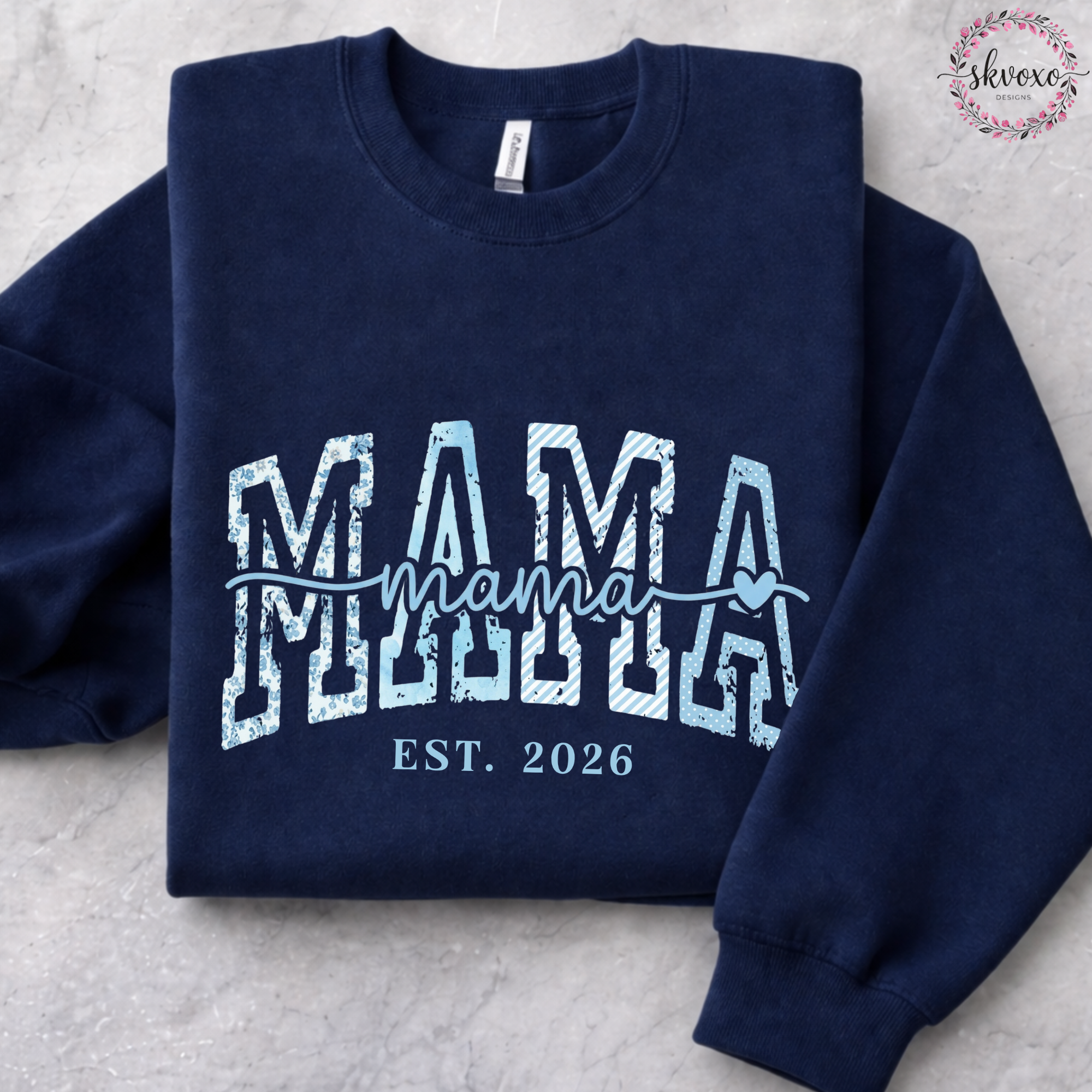 Mama Est. Sweatshirt, Cozy New Mom Pullover, Personalized Mom Sweater, New Mama Outfit, Pregnancy Announcement Clothing, Mother's Day Gifts